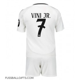 Real Madrid Vinicius Junior #7 Fußballbekleidung Heimtrikot Kinder 2024-25 Kurzarm (+ kurze hosen)